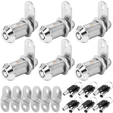 Cam Lock RV Storage Locks Keyed Alike, 1-1/8" Fits on 7/8" Max Door Thickness...
