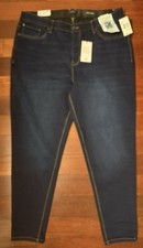 Curve Appeal Jeans Womens 18W Dark Wash High Rise Skinny Comfort Waist Stretch