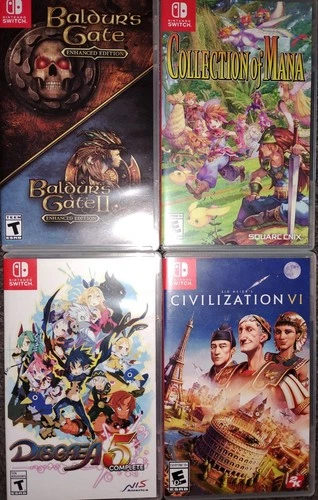 Nintendo Switch RPG Game Lot Baldurs Gate Disgaea Mana
