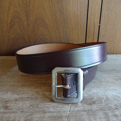 Vtg Garrison Brown Leather Biker Motorcycle Belt w/Removable Buckle size 34 - Picture 8 of 8