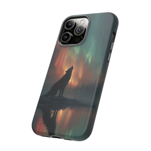 Wolf Howling Aurora Sky Phone Case for iPhone, Samsung Galaxy, Pixel - 第 58/236 張圖片