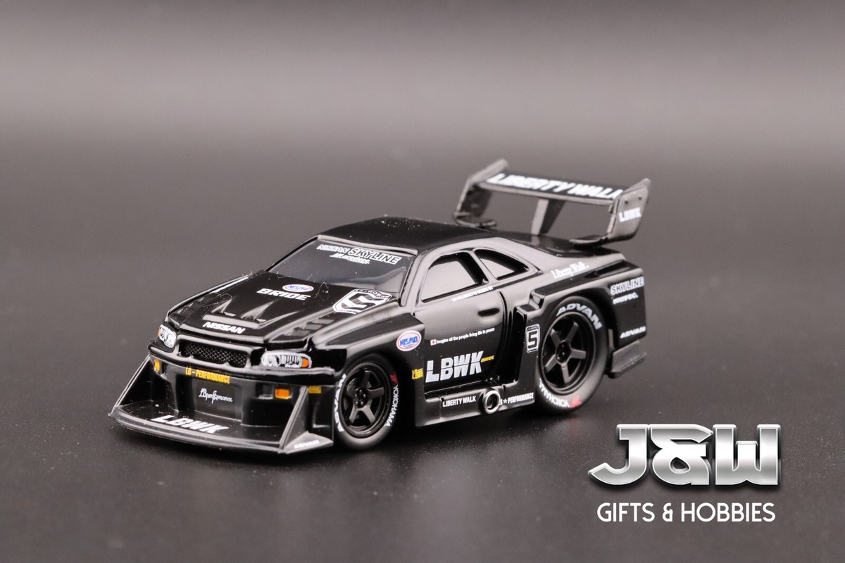 Muscle Machines LBWK Nissan GT-R R34 Super Silhouette Black 11556