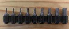 NEW 9-Piece Hex Insert Bit Set with Holder 1/4" Shank SAE Standard 1/16" to 1/4"