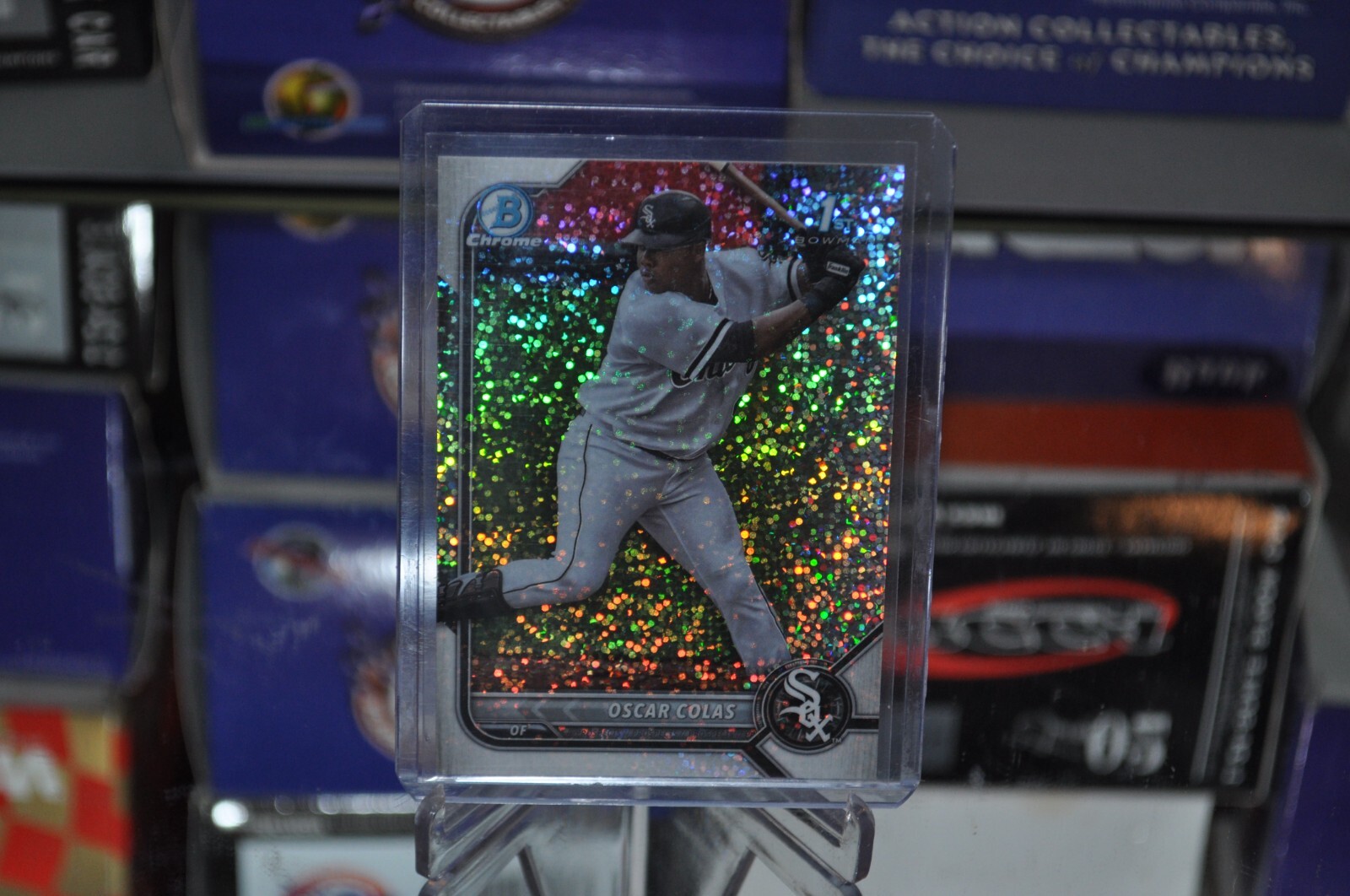 2022 Bowman Chrome Oscar Colas 1st Speckle Refractor /299 #BCP-152 White Sox