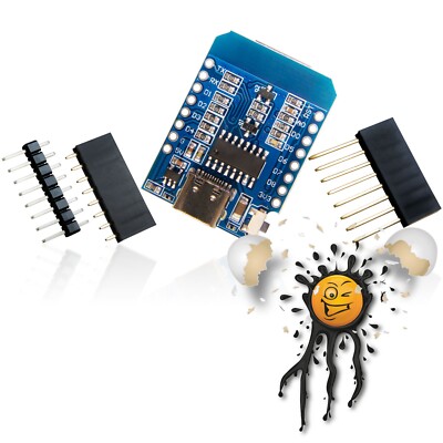 WeMos ESP8266 ESP-12F 32Mbit USB-C WIFI Modul CH340 USB TTL Pins Tasmota ESPEasy
