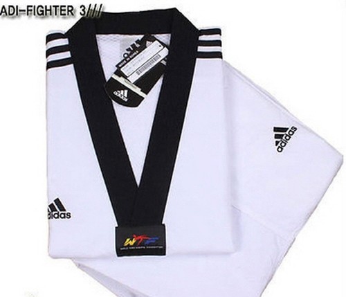 Adidas ADI-FIGHTER NEW 3-STRIPE Taekwondo Uniform (Dobok) TKD Tae Kwon Do - Photo 1 sur 2