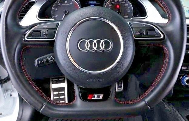 OEM Audi S5 A5 Flat Bottom Steering Wheel With Extended Gear 