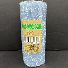 Crafter's Square Decorative Mesh 6" x 3 yards Light Blue with White Splatter