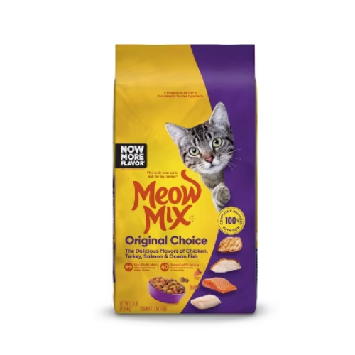Meow Mix Adult Dry Cat Food with Chicken Turkey Salmon & Ocean Fish Flavors