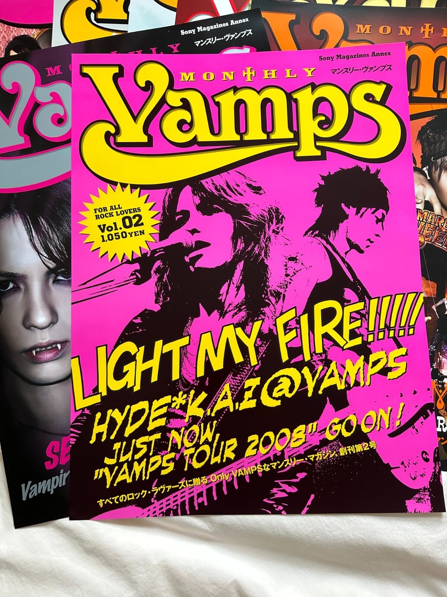 Monthly VAMPS Magazine Collection 13-Poster Set RARE; HYDE & K.A.Z