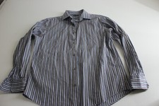 Banana Republic Classic Stripe LONG SLEEVE SHIRT Medium M 15.5 x 33/34