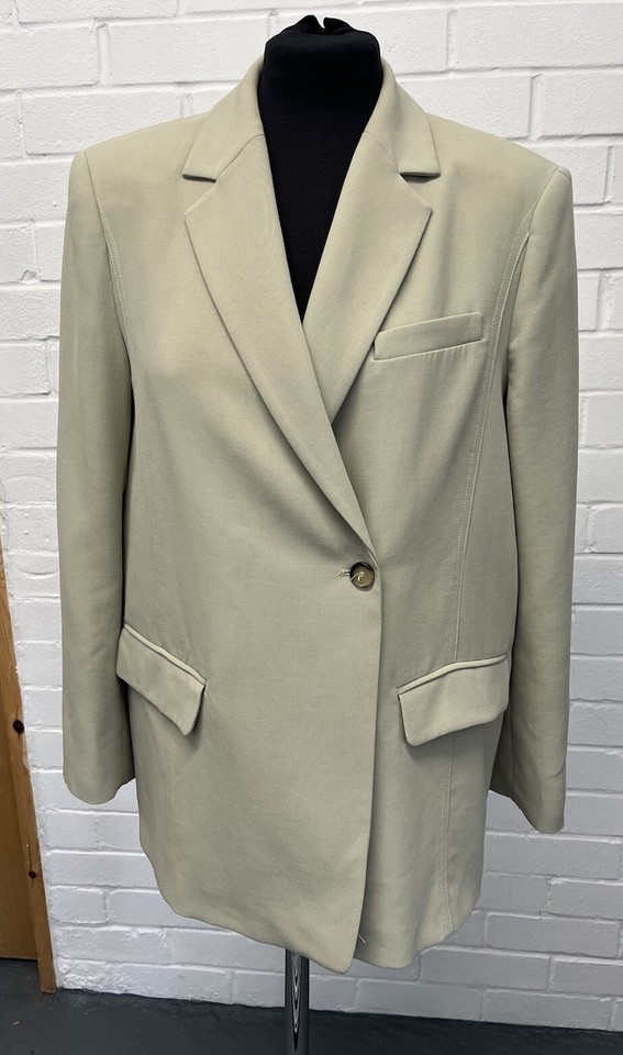 D44. ZARA Apple Green Blazer Jacket Size Small eBay
