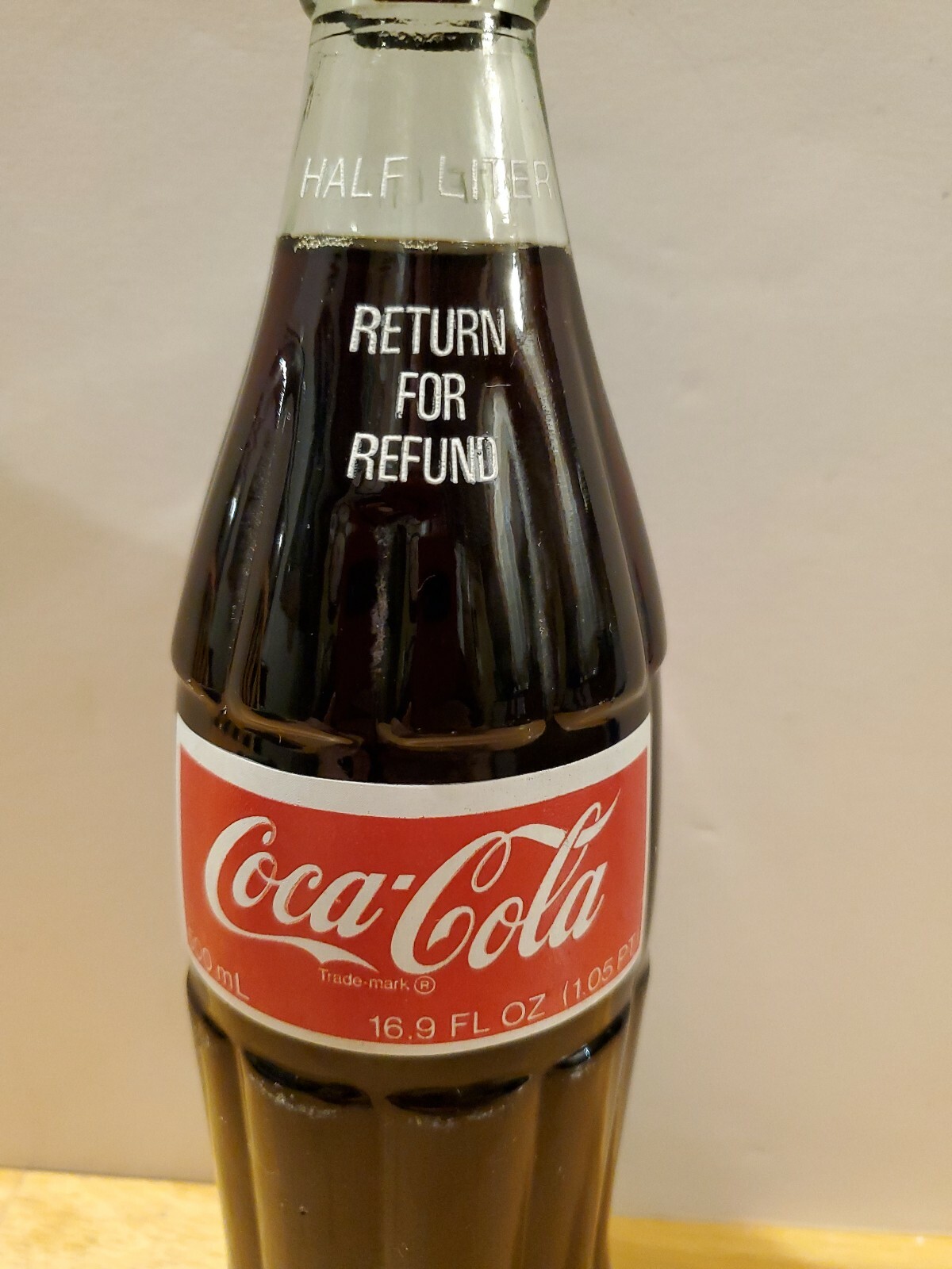 Half Liter Glass Coke Return For Refund Bottle CocaCola Soda Knoxville