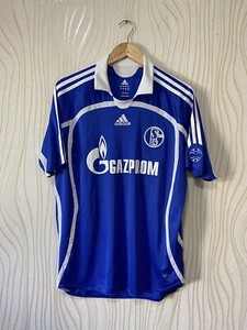SCHALKE 2007 2008 HOME FOOTBALL SHIRT SOCCER JERSEY ADIDAS 636895 sz L |  eBay