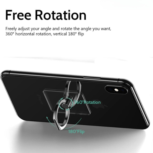 Béquille Support Anneau Téléphone Transparent 360° | Support Poignée Universel pour Smartphones - Photo 2 sur 15