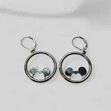 Disney JCM Sterling 925 Silver Mickey Mouse Icon Dangle Earrings - .13