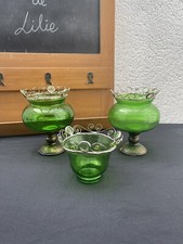 Ancienne Garniture de Cheminée / Photophore en Verre et Résine