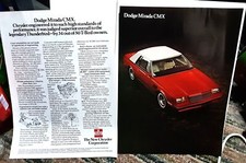 1981 Dodge Mirada Cmx 2 Page Car Original Print Ad