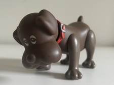 Vintage 1986 Pound Puppies - Dark Brown Dog Posable PVC Figure - Tonka Toy Puppy