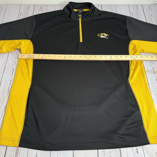 Champion Missouri Tigers Mizzou 1/4 Zip Pullover Sweatshirt Jacket Mens XL Black - Picture 8 of 10
