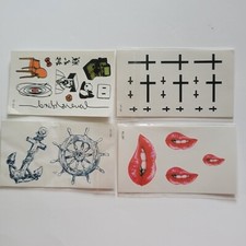 4 Sheets Temporary Waterproof 3D Mix Tattoos Stickers Body Art
