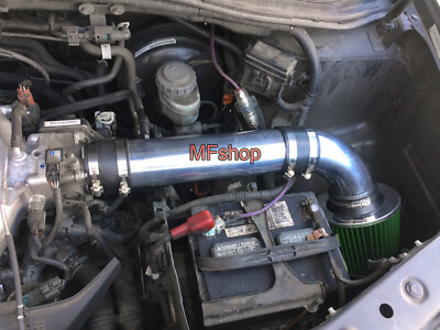 Black Green For 2PC 09-13 Honda Pilot 3.5 V6 LX EX EXL Sport Air Intake + Filter