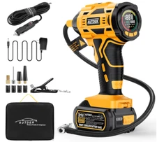 Portable Air Compressor, 21V Rechargeable Battery Powered 180PSI Handheld Pump