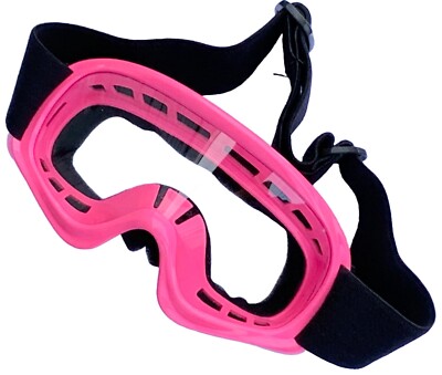 PINK Kids Goggles Motorcycle Motocross Racing ATV Dirt Bike Go Kart YOUTH  Clear
