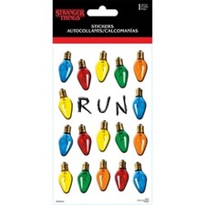 Stranger Things Xmas Bulbs Dimensional Stickers 1 Sheet