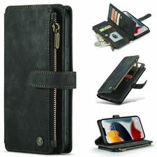 For Samsung S20 Ultra S21 Plus A52 A71 Magnetic Rugged Glossy Flip Phone Case