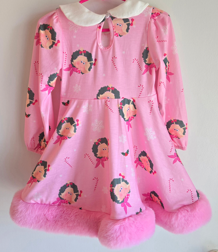 SIZE MEDIUM Cindy Lou Who Pink Christmas Toddler Girl's Dress, NWOT - Picture 3 of 15