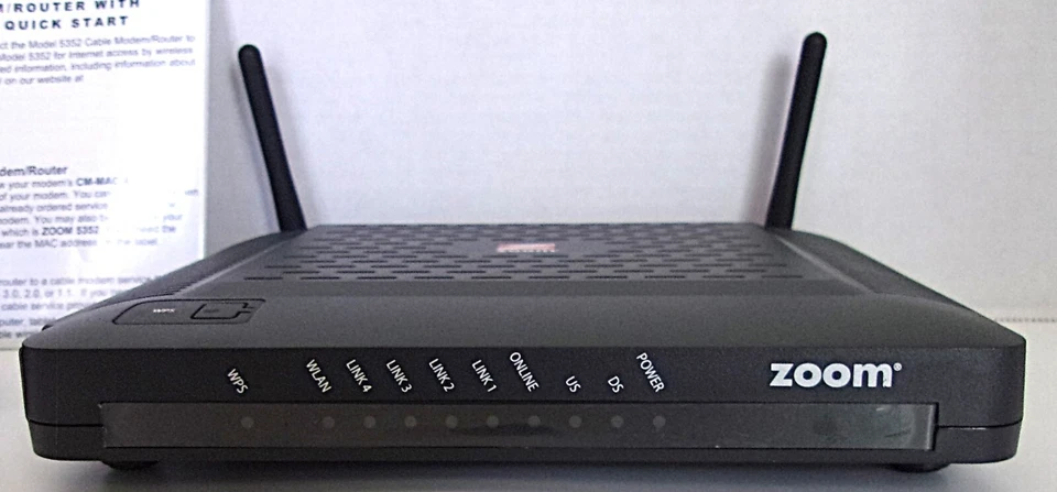Zoom Technologies Model 5352 DOCSIS 3.0 Cable Modem/Router with Wireless-N - Image 2 of 3