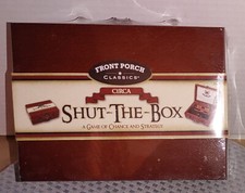 NEW Shut the Box Game, Classic Wooden Dice Rolling, Family Fun Board Game