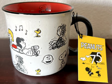 Peanuts 75 Years Snoopy & The Gang MUSIC & ME 21 oz Mug NWT