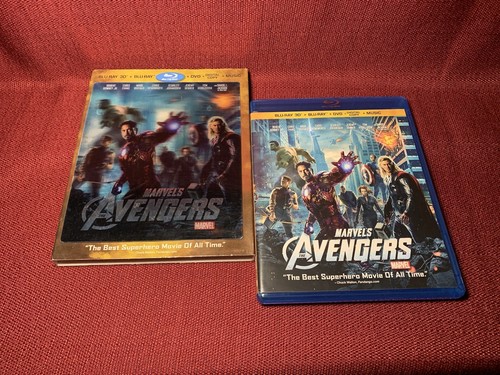 MARVEL’s The Avengers 3D + Blu-Ray + DVD No Digital W/ Lenticular Slipcover - Imagen 7 de 9