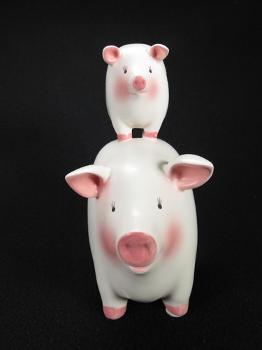 Piggy Bank Stacked His Money Her Money C.M Redwine 2006 Fun Wedding Gift - Picture 5 of 24