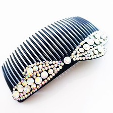 USA SELLER Hair Comb Rhinestone Crystal Party Fashion Simple AB White Clear 2