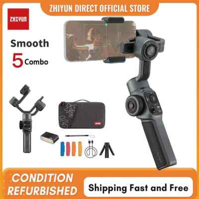 ZHIYUN Smooth 5 Combo Handheld Gimbal Stabilizer for Smartphone with Fill Light