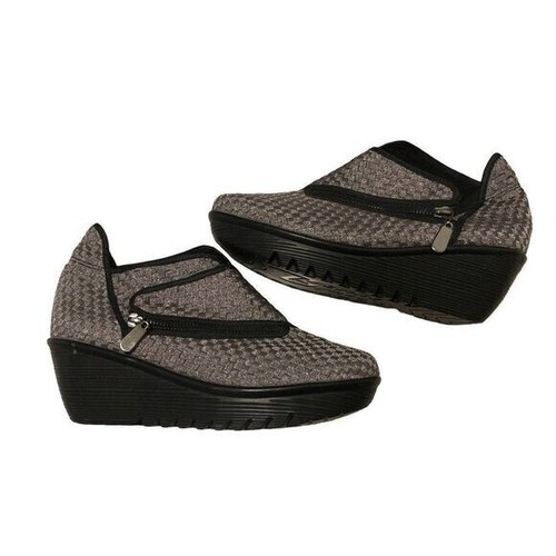 Bernie Mev Wedge Boots Weaved Side Zipper Womans Size 40 EUR - 第 1/3 張圖片