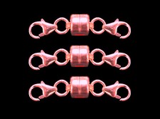 3 5.5mm ROSE 14k Gold FILLED STRONG MAGNETIC CLASP 24mm Extender 8mm Lobsters