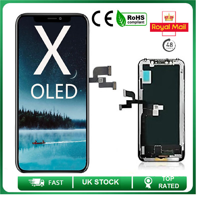 Für iPhone X OLED AMOLED Touchscreen Display Baugruppe Ersatz Schwarz UK