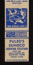 Gasolinera Puleo's Sunoco años 50 poste Rd. Cerca de Compo Boxing Westport CT