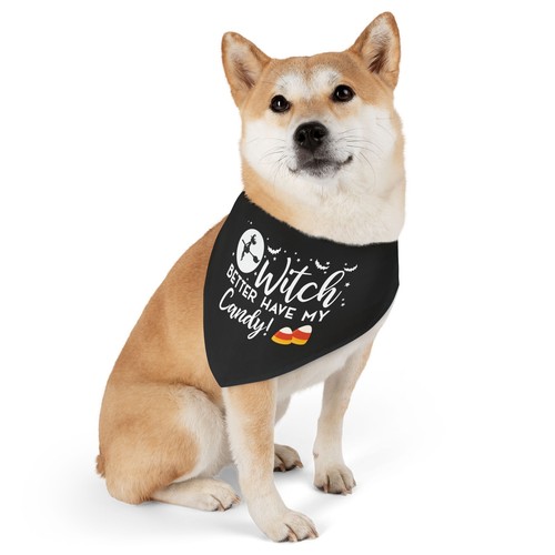 Halloween Dog Bandana Collar, Witch Better Have My Candy, Dog Accessories - Picture 8 of 8