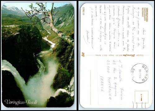 NORWAY Postcard - Hardanger, Voringfoss Fossli E11 - 第 1/1 張圖片