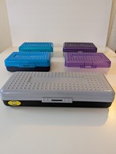 Spacemaker Pencil Box Lot Of 5 Blue Purple Clear Vintage Extra Clean