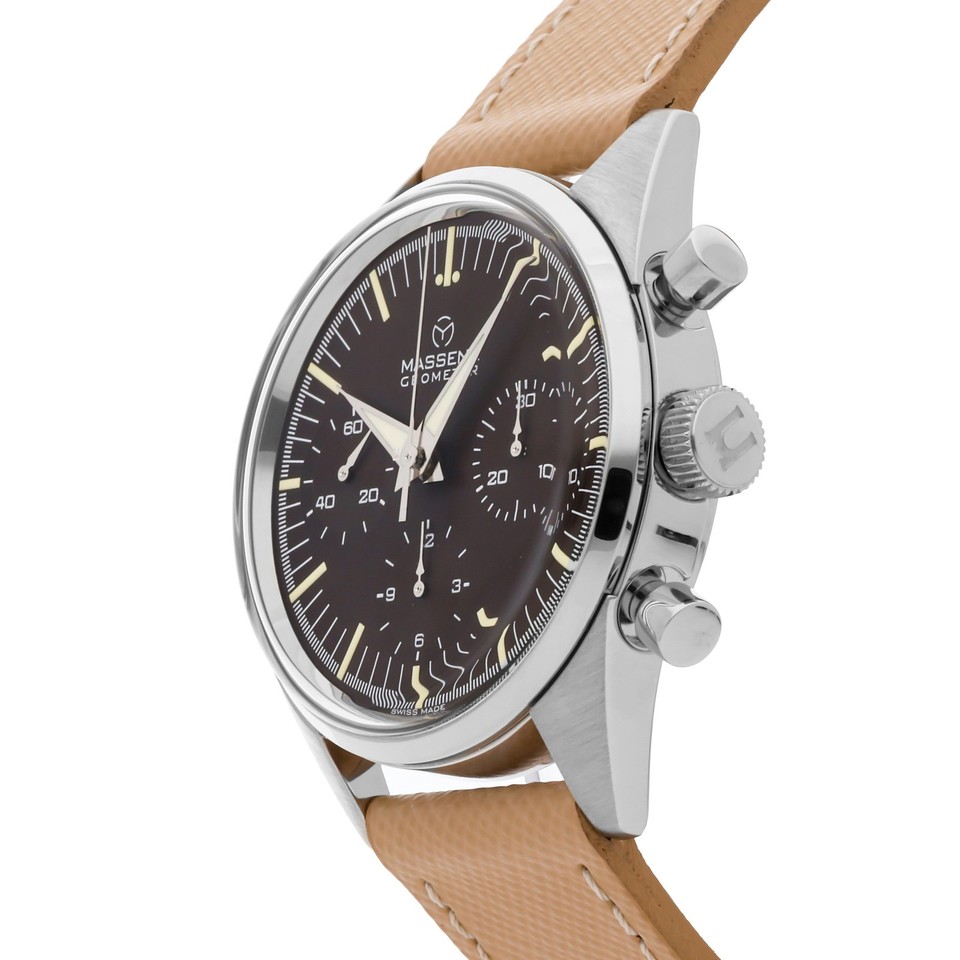 Massena Rodania LAB Geometer Chronograph Manual Wind Steel 39mm Watch ...