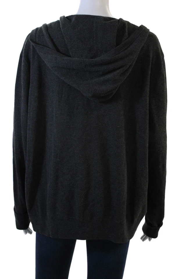 Sudadera con Capucha Michael Kors Unisex Gris Oscuro Cremallera Completa Diseñador Talla XL Foto 3 de 4