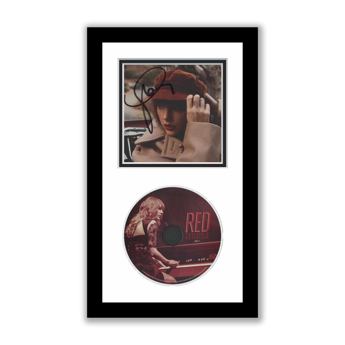 Taylor Swift Autographed Signed Framed CD Red (Taylor's Version