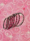 Pink & silver gem bangles with rhinestones 7 pieces #summer🌴🥭 #festivalvibes — photo 3