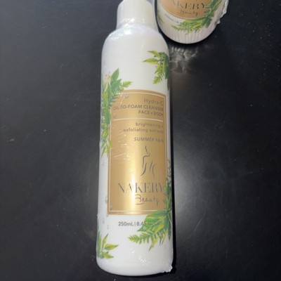 Nakery Beauty Hydra-C Oil to Foam Cleanser in Summer Rain 8.45 oz. - Sealed